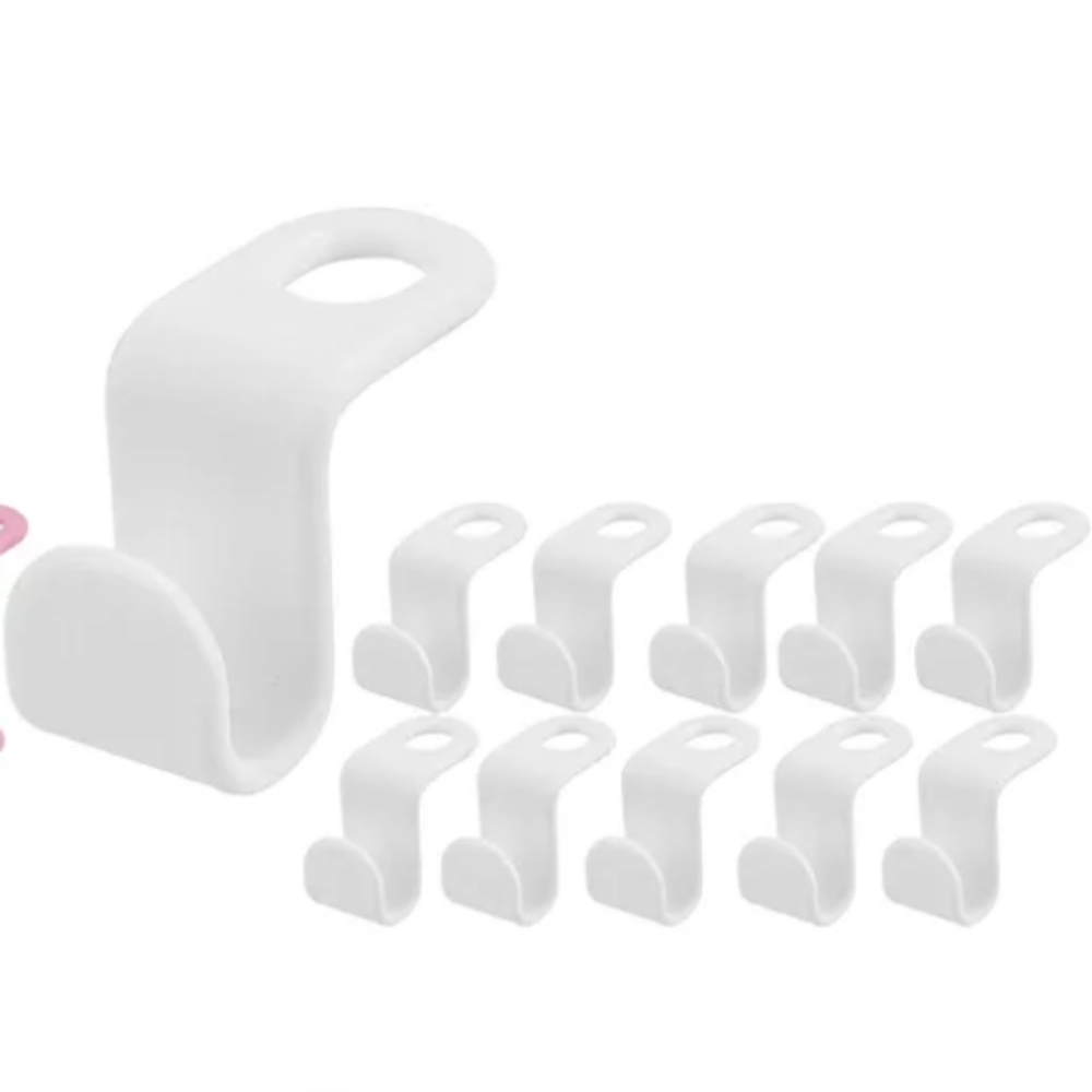 Closet Organization Space Saving Cascading Hanger Clips Set of 25 - all White